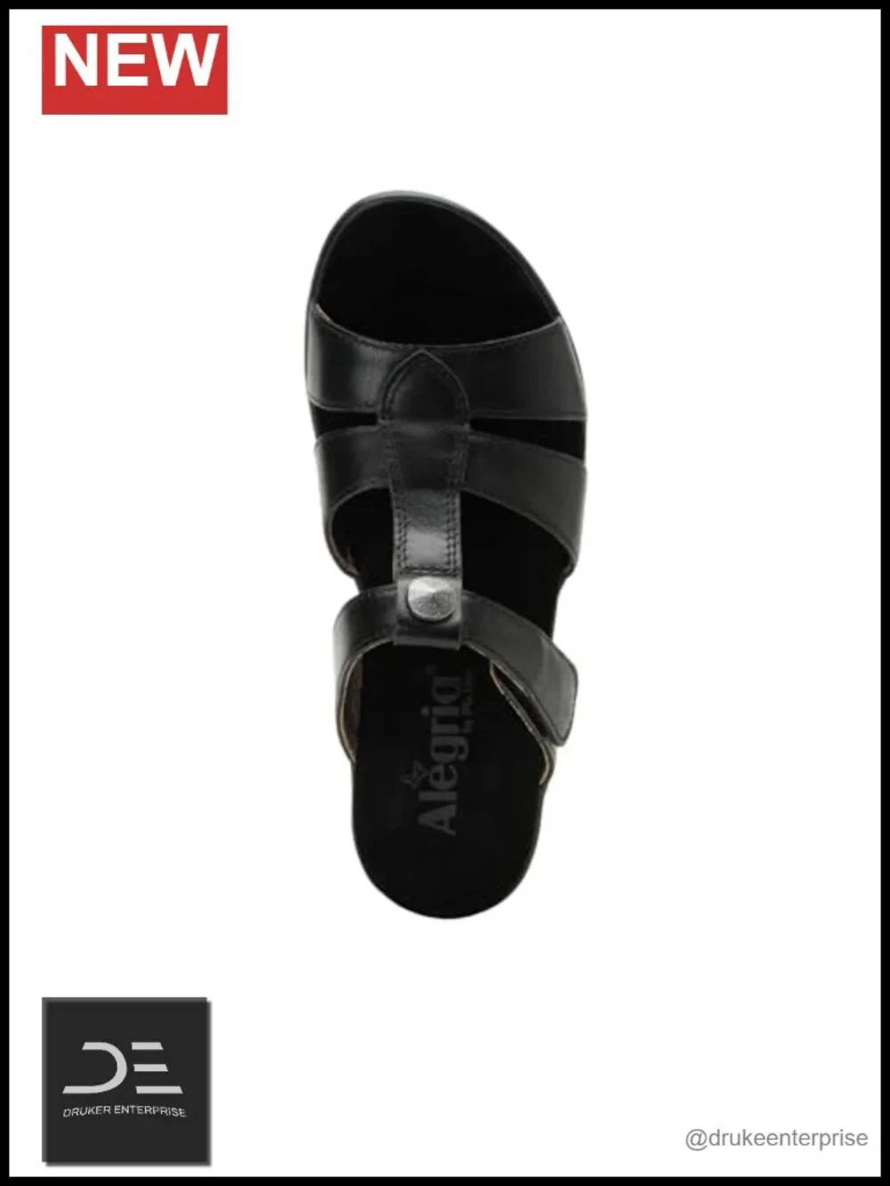 Leather Wedge Sandal with Arch Support and Slip-Resistant Outsole